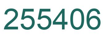 Number 255406 green image