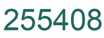 Number 255408 green image