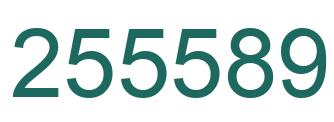 Number 255589 green image