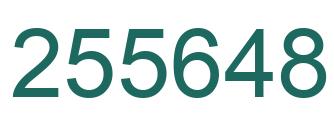 Number 255648 green image