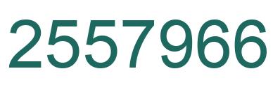 Number 2557966 green image