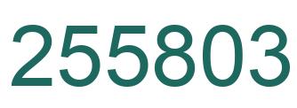 Number 255803 green image