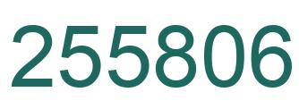 Number 255806 green image