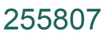 Number 255807 green image