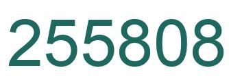 Number 255808 green image