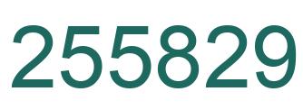 Number 255829 green image