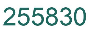 Number 255830 green image