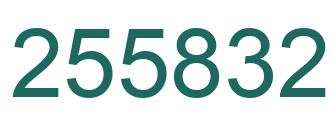 Number 255832 green image