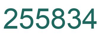 Number 255834 green image