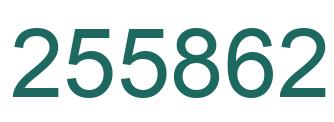 Number 255862 green image