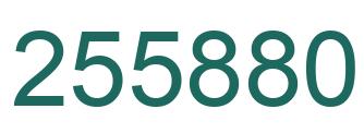 Number 255880 green image