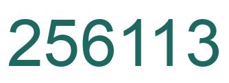 Number 256113 green image