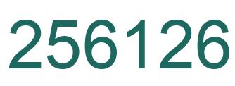 Number 256126 green image