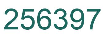 Number 256397 green image