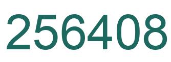 Number 256408 green image