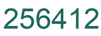 Number 256412 green image