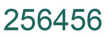 Número 256456 imagen verde