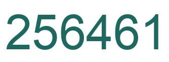 Número 256461 imagen verde