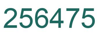Number 256475 green image