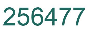 Number 256477 green image