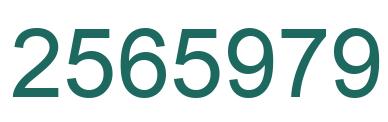 Number 2565979 green image