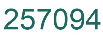 Number 257094 green image