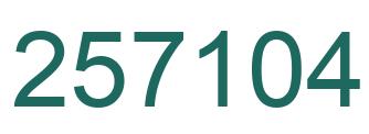 Number 257104 green image