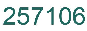 Number 257106 green image
