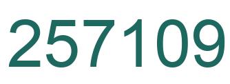 Number 257109 green image