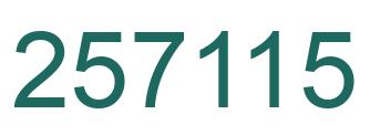 Number 257115 green image