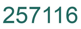 Number 257116 green image