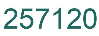 Number 257120 green image