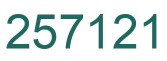 Number 257121 green image