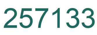 Number 257133 green image