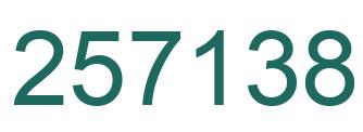 Number 257138 green image