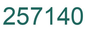 Number 257140 green image