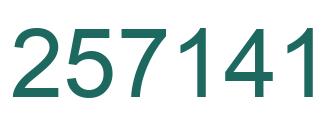 Number 257141 green image