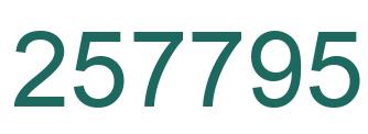 Number 257795 green image