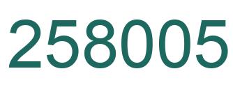Number 258005 green image