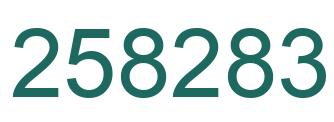 Number 258283 green image
