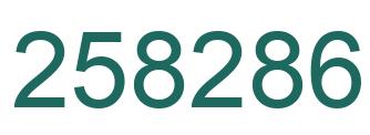 Number 258286 green image