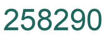 Number 258290 green image