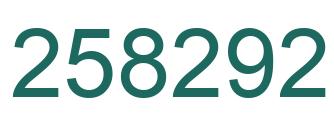 Number 258292 green image