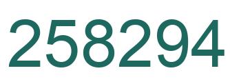 Number 258294 green image
