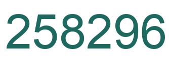 Number 258296 green image