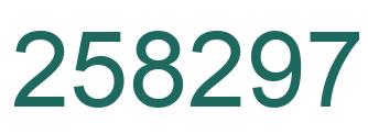 Number 258297 green image
