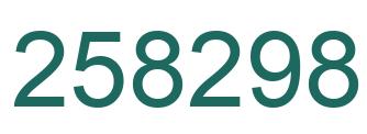 Number 258298 green image