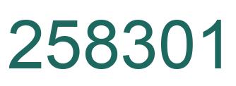 Number 258301 green image