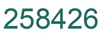 Número 258426 imagen verde