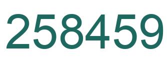 Number 258459 green image